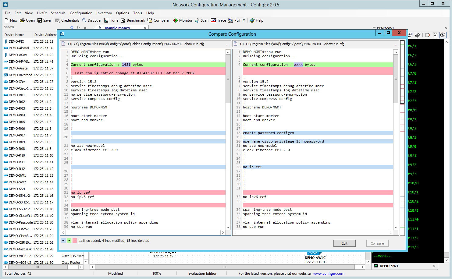 Configuration Difference