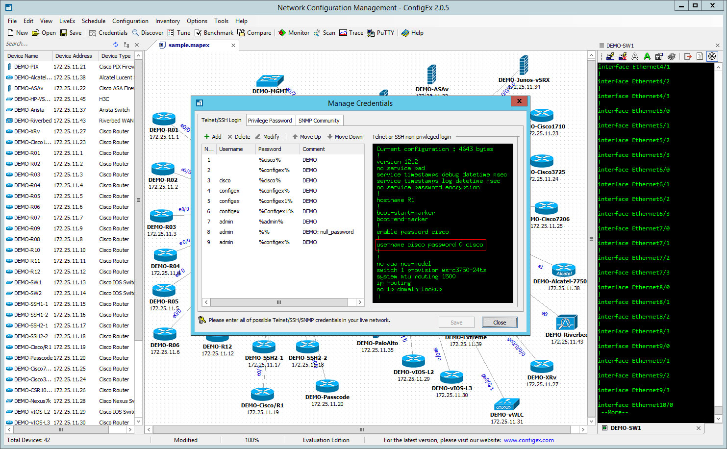 Manage Credentials